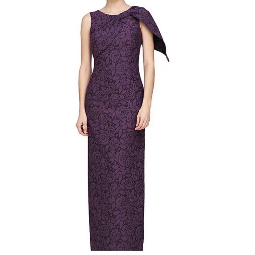 Elegant Purple Sleeveless Dress
